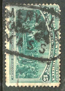 Sc #238 Oval MASS Town Cancel 15 Cent Columbian 1893 $80 US 19B55 - Picture 1 of 2