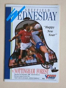 Sheffield Wednesday v Nottingham Forest 1988-1989 Barclays Div One 31/12/1988 - Picture 1 of 4