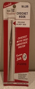 Vintage Susan Bates 5” Steelite Crochet Hook Size 12.  #12205.  NEW ~ Sealed - Picture 1 of 4