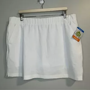 COLUMBIA WOMENS Chill River SKORT WHITE OMNI-SHIELD OMNI-WICK XL NWT - Picture 1 of 7