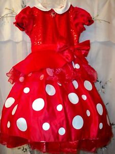 Disney Minnie Mouse Fancy Dress / Costume. Sz. Girl's 4-6X. Pretty! 