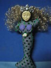 Mermaid Spirit Doll 5" Pocket Doll Purple & Green Soft Brooch