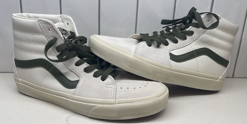 Nuovo senza scatola Vans Sk8 Hi Off White Verde Oliva Uomo 7 5 Donna 9
