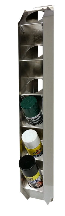 Porta latas de aerosol de aluminio natural con capacidad para 6 latas Pit-Pal Products P/N V98 Foto 1 de 1