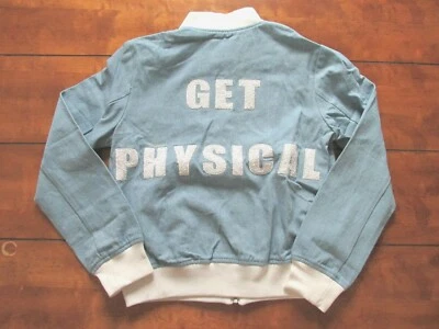 Exciting Denim For Women Blue Bomber Jacket Night walker Physical Size Small. - Image 1 of 4