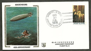 1976 V.F. FDC Colorano Silk Cachet History Aviation & The Graf Zeppelin Flight#6 - Picture 1 of 1