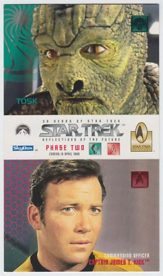 1995-96 30 Years of Star Trek Promo - Captain Kirk - Alien - 2-card panel - NrMt - Image 1 of 4