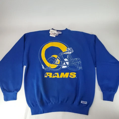 Vintage Los Angeles Rams Trench Ultra NFL Pull Over Sweater Mens XL NWT 1994 LA Cover
