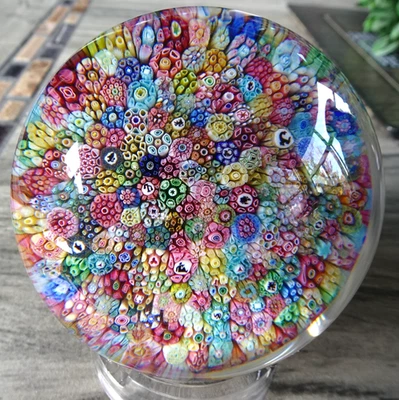 1969 Baccarat Church Zodiac Gridel Constellation Carpet Millefiori Paperweight - image 1 of 4