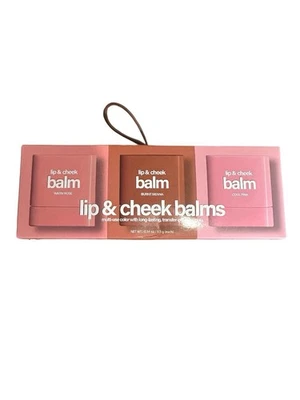 唇部与脸颊润唇膏套装 - 温暖玫瑰,燃烧西耶娜,酷粉色。 全新 — 第 1/4 张图片