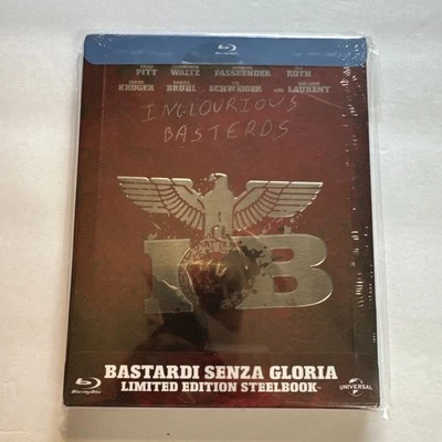 INGLOURIOUS BASTERDS Steelbook Blu-ray Embossed European Import Region-Free NEW - Imagem 1 de 3
