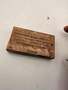 Box Of Miscellaneous Watch Parts VTG Colleted Hairsprings Cb3 - Picture 1 of 3