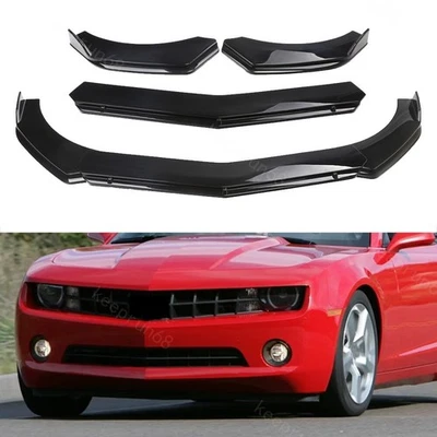 Gloss Black Front Bumper Lip Spoiler Splitters For Chevrolet Camaro SS LT LS ZL1 Foto 1 de 4