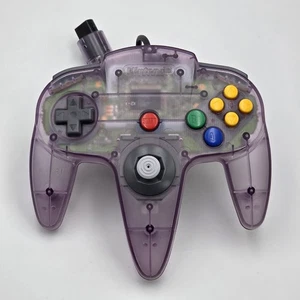 Controlador Original Nintendo N64 Transparente Púrpura Atómico Auténtico OEM - PALO APRETADO - Imagen 1 de 4