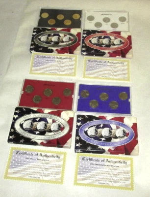 2003 State Quarters 4 Sets 20 Coins Includes Gold & Platinum Plated Coin - Image 1 of 4
