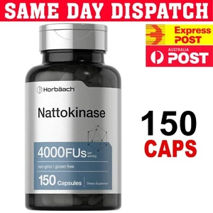Horbaach Nattokinase 4000FU 150 Capsules Gluten Free Premium Grade Free Post ! - Picture 1 of 2