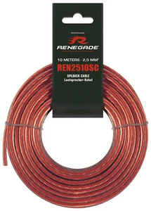 RENEGADE Cavo Per Altoparlanti Trasparente Hochflexibile 10 M 2,5 Mm² REN2510SC - Foto 1 di 1