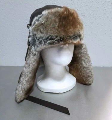 Sombrero de hombre Woolrich mezcla de algodón piel sintética tropper marrón oliva talla: MEDIANO  Foto 1 de 4