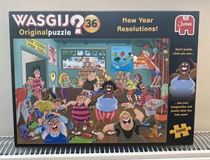 1000 Piece Jumbo Wasgij Jigsaw Puzzle No. 36 New Year Resolutions Complete - Picture 1 of 6