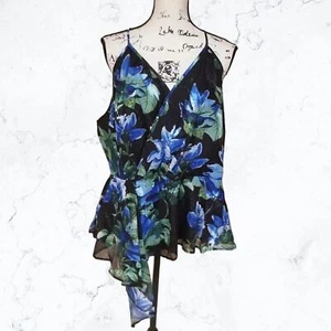 New Maree Pour Toi Plus Black, Blue & Green Floral Tank Top 24W - Bild 1 von 4