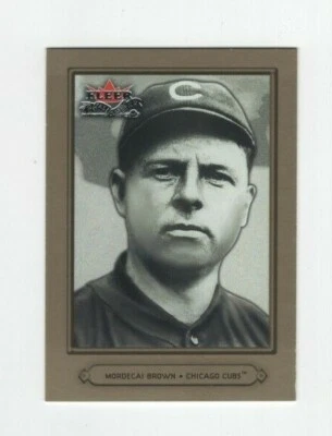 2002 FLEER FALL CLASSIC BASEBALL MORDECAI BROWN CHICAGO CUBS #48 - Image 1 of 4