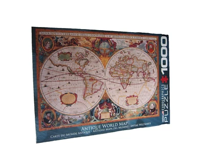 Eurographics Antique World Map Jigsaw Puzzle 1000 piece ~ Brand New Sealed - Image 1 of 3