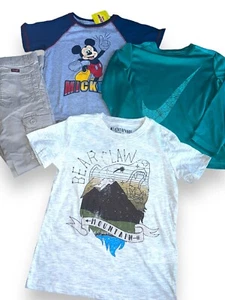 5T Boys Clothing Bundle Nike Mickey Mouse Wrangler Toddler 4 Pc Set Casual Play - Picture 1 of 11