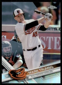 2017 Topps Chrome Refractor Mark Trumbo Baltimore Orioles #23 - Picture 1 of 2
