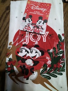A Set Of Two Disney Mickey & Minnie Mouse Kitchen Towels T12 - Picture 1 of 1