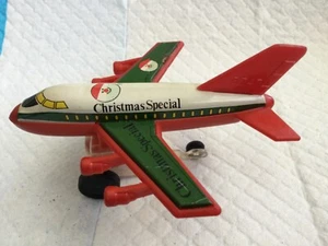 VINTAGE JAPAN CHRISTMAS SPECIAL PLASTIC B747 TOY AIRPLANE WITH SHARPENER - Picture 1 of 7