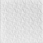 Granny's Pinwheel 1.6 Ft. X 1.6 Ft. Glue Up Foam Ceiling Tile In Plain White Sq.