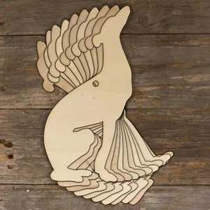 10x Holz Whippit Hund sitzend Bastelform 3 mm lagig Hundeform - Bild 1 von 4