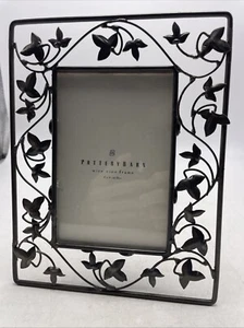 Pottery Barn Picture Frame 4x6 Ivy Metal Wire Open Work Easel Back Vintage - Picture 1 of 13