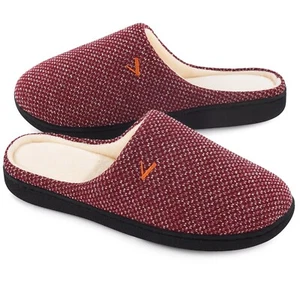VONMAY Women Cozy Slippers Memoary Foam Waffle Knite Slip on House Outdoor Shoes - Picture 1 of 17