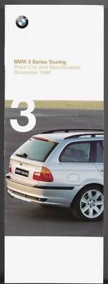 BMW 3-Series Touring E46 Specifications 1999-2000 UK Brochure 318i, 328i & 320d - Image 1 of 2