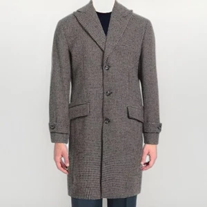 Officina 36 Coat Cappotto Wool Blend B/W Puppytooth Italy EU NWT MSRP 450 38R - Picture 1 of 17