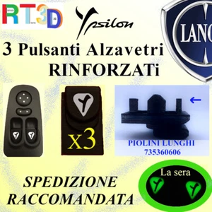 3 Pulsanti pulsantiera LANCIA Y 735360606 alzavetri finestrini LUCE pulsante - Imagen 1 de 2