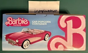 BARBIE The Movie AMC PINK CORVETTE CAR POPCORN BUCKET NEW IN HAND FAST SHIP! - Picture 1 of 5