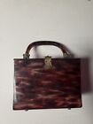 Vintage Tano of Madrid Color Brown Amber  Lucite Purse 