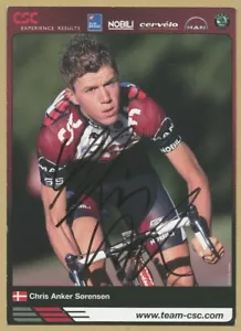 Chris Anker Sorensen (1984-2021) - Danish bicycle racer - Rare signed photo - Picture 1 of 2