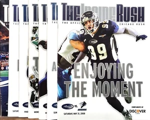 The Inside Rush -1 AFL USA 2008 Chicago Rush- Eight(8) Game Programs - Picture 1 of 12
