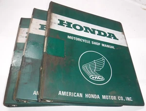 JUEGO DE 3 CARPETAS DE 1-1/2" MANUAL DE TALLER DE MOTOCICLETAS HONDA AUTÉNTICO VINTAGE W41 - Imagen 1 de 6
