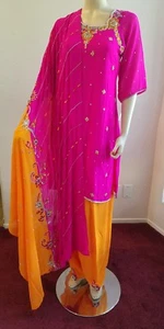 Readymade punjabi Indian Pakistani bollywood embellished 3pc Salwar Kameez 38 - Picture 1 of 5
