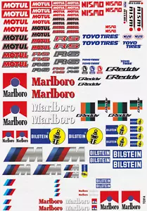 Bilstein M Power Sticker Sheet A4 for 1:10 RC car, truck or crawler - Picture 1 of 2