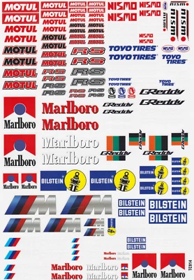 Bilstein M Power Sticker Sheet A4 for 1:10 RC car, truck or crawler - Image 1 of 2
