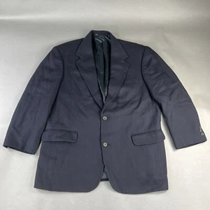 Eddie Bauer Blazer Jacket 42 Blue Men Wool Single Breasted Ventless Coat A72 - Picture 1 of 4