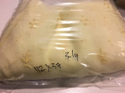 crafts pale yellow eyelet organza fabric sheer flower girl wedding 112x37 3.1 y - Image 1 of 4