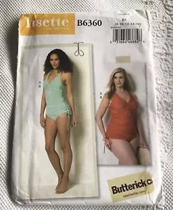 *Uncut* Butterick 6360 Pattern-Swimsuit, Bathers, Tankini, Pants - Size:8-16 - Picture 1 of 5