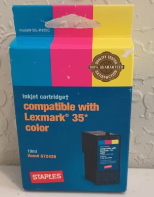 Staples Printer ink Lexmark 35 Color Remanufactured NEW - Image 1 of 4