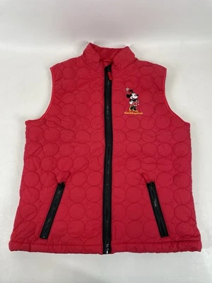 DISNEY PARKS Darling Red Minnie Mouse full zip Warm quilted vest size XL - Image 1 of 4